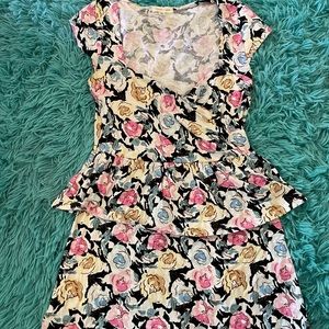 90’s style floral mini dress